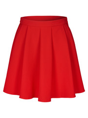 Wall Mural - Red flounce skirt on invisible mannequin isolated on white
