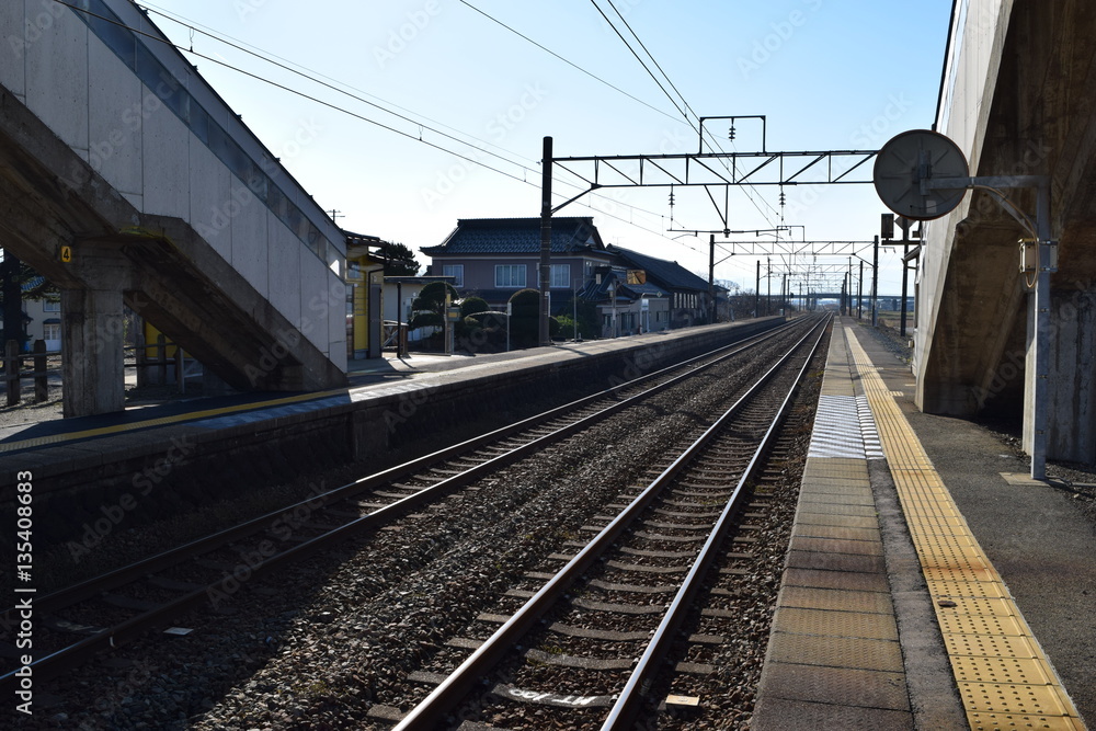 羽越本線の線路 Stock Photo | Adobe Stock