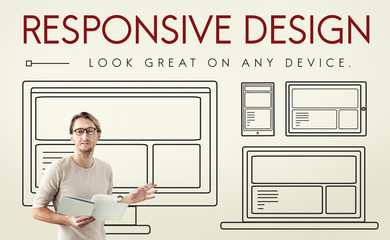 responsive design layout webpage template concept