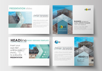 Wall Mural - set of business templates for presentation slides. easy editable layouts in flat design. abstract ba