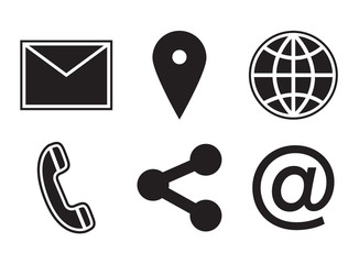 Various vector icons of communication