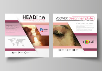 Wall Mural - business templates for square design brochure, magazine, flyer, booklet. leaflet cover, abstract vec