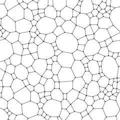 Chemistry pattern, polygonal molecule structure on white background. Medicine, science, microbiology concept, vector illustration.