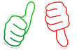 © eduardrobert - Thumbs up and down on paper