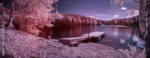Cuadros en Lienzo Fantasy landscape panorama taken with infrared filter