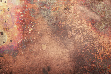 Canvas Print - Old copper texture