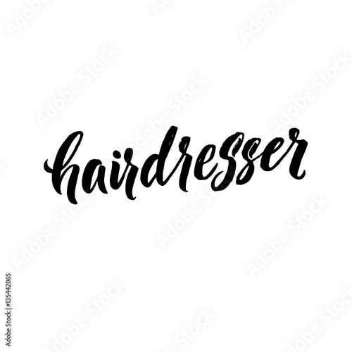 Fotografie, Obraz Hair Dresser Typography Square Poster