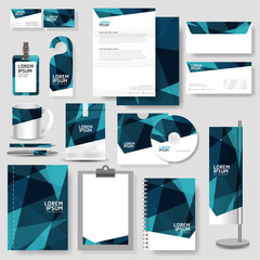 Technology corporate identity template Stationery design set in vector format