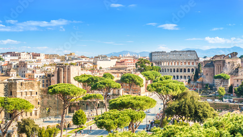 Plakat Pejzaż z Rzymu, Włochy