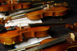 Violins on music sheets
