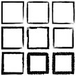 © deadpon3 - Vector set of black frames. Grunge style design