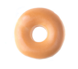 Wall Mural - Glazed Donut Isolated on a White Background