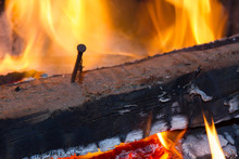 Burning Wood With Nail