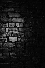 Background Of Black Brick Texture Wall