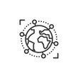 © alekseyvanin - International, global business line icon, outline vector sign, linear pictogram isolated on white. Symbol, logo illustration