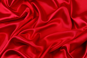 Wall Mural - Red silk fabric texture 