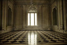 Spooky Baroque Style Room With Window, Sunbeam And Terracotta Fl