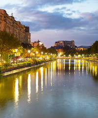 Poster - Dambovita river. Bucharest, Romania