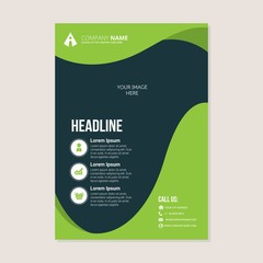 Wall Mural - Corporate business annual report brochure flyer design. Leaflet cover presentation. Flier with Abstract geometric background. Modern publication poster magazine, layout template A4 flyer