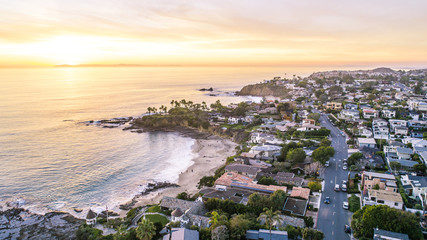 Beautiful Laguna Beach, Orange County during Sunset