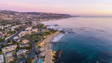 Fototapeta  - Beautiful Laguna Beach Sunset in Orange County