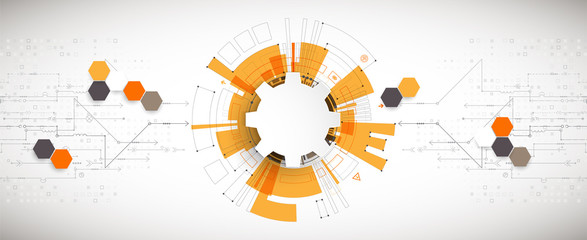 Vector illustration, Hi-tech digital technology and engineering