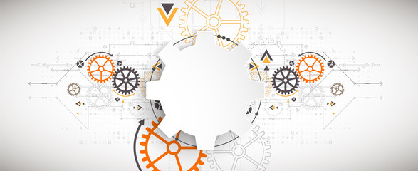 Vector illustration, Hi-tech digital technology and engineering