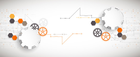 Vector illustration, Hi-tech digital technology and engineering