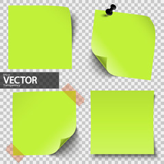 Sticker - colored sticky notes with vector transparency