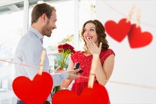 Man Proposing Woman On Valentine Day