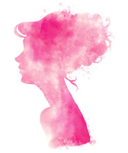 Pinkish Woman Digital Art Illustration