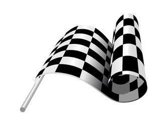 Wall Mural - Checkered race flag.