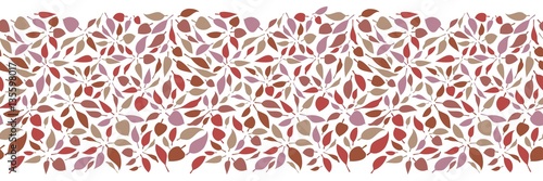 Fototapeta na wymiar Jesienne tło z czerwono-różowych liści