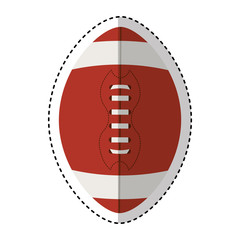 Sticker - american football isolated icon vector illustration design