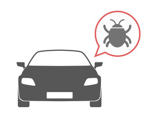 Sticker - Isolated car with a bug