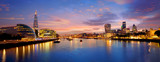 Fototapeta Londyn - London skyline sunset City Hall and financial