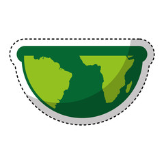 world planet earth with grass vector illustration design