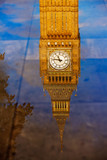 Fototapeta Big Ben - Big Ben Clock Tower puddle reflection London