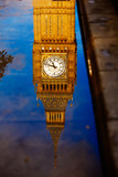 Fototapeta Big Ben - Big Ben Clock Tower puddle reflection London