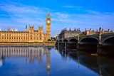 Fototapeta Londyn - Big Ben Clock Tower and thames river London