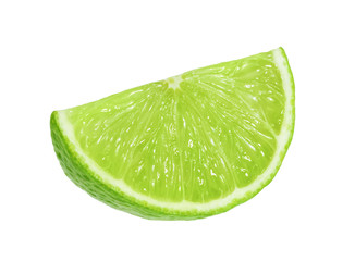 Wall Mural - lime slice isolated without shadow