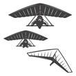 Set of deltaplan icons isolated on white background. Design elem