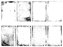 Set Of The Vector Grunge Textures Isolated On White Background.