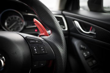 Modern car steering wheel