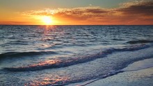 Sunset Sea Beach Waves Free Stock Photo - Public Domain Pictures
