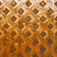 Sticker - Closeup of an old rusted manhole