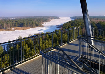 Poster - Senftenberger See Aussichtsturm im Winter - Senftenberg Lake in winter, Lusatian Lake District