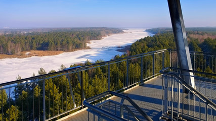 Poster - Senftenberger See Aussichtsturm im Winter - Senftenberg Lake in winter, Lusatian Lake District