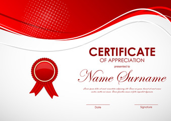 Canvas Print - Certificate of appreciation template