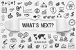 © magele-picture - What´s Next? / weißes Papier mit Symbole